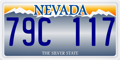 NV license plate 79C117