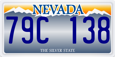 NV license plate 79C138