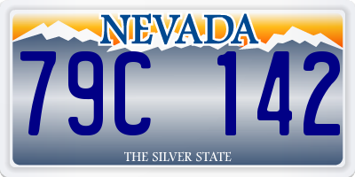 NV license plate 79C142