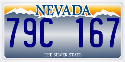 NV license plate 79C167