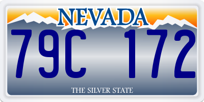 NV license plate 79C172