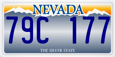 NV license plate 79C177