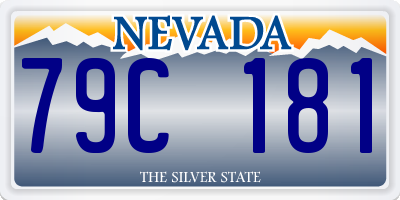 NV license plate 79C181