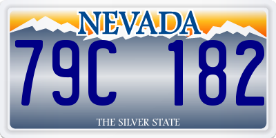 NV license plate 79C182