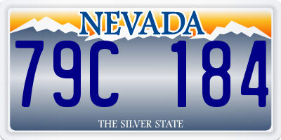 NV license plate 79C184