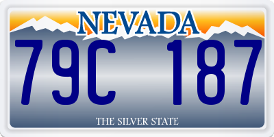 NV license plate 79C187