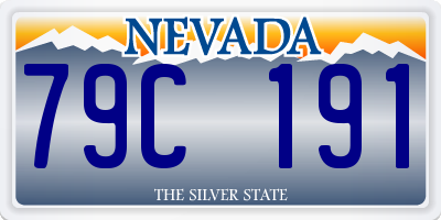 NV license plate 79C191