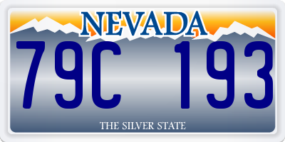 NV license plate 79C193