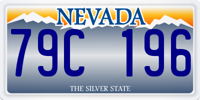 NV license plate 79C196