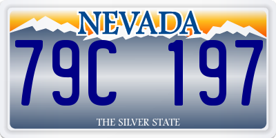 NV license plate 79C197