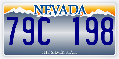 NV license plate 79C198