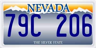 NV license plate 79C206