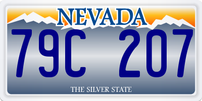 NV license plate 79C207