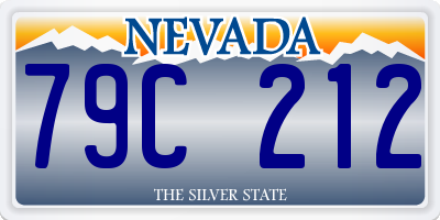 NV license plate 79C212