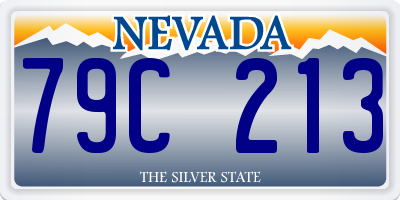 NV license plate 79C213