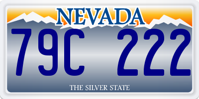 NV license plate 79C222