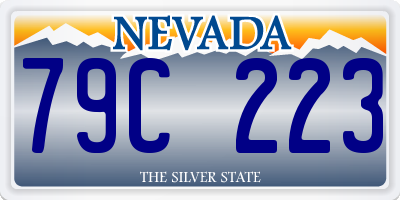NV license plate 79C223
