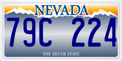 NV license plate 79C224