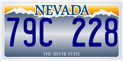NV license plate 79C228
