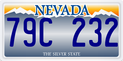 NV license plate 79C232