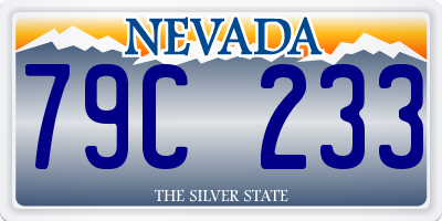 NV license plate 79C233