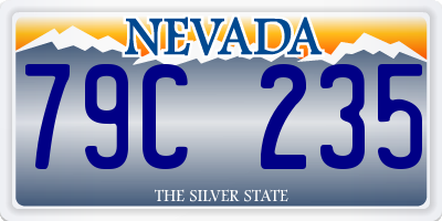 NV license plate 79C235