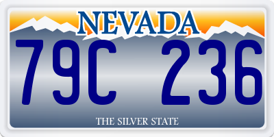 NV license plate 79C236