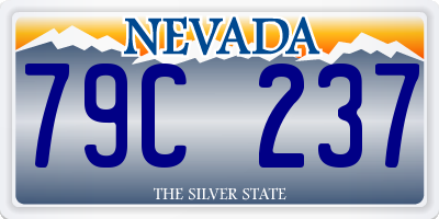 NV license plate 79C237