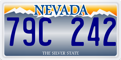 NV license plate 79C242