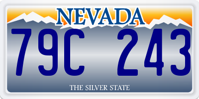 NV license plate 79C243