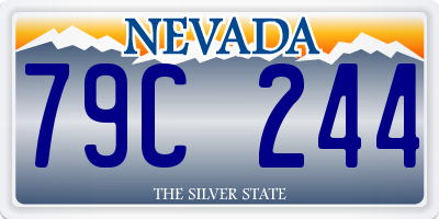 NV license plate 79C244