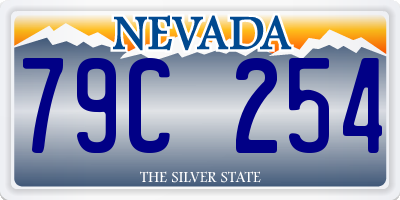 NV license plate 79C254