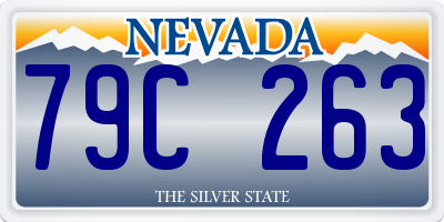 NV license plate 79C263