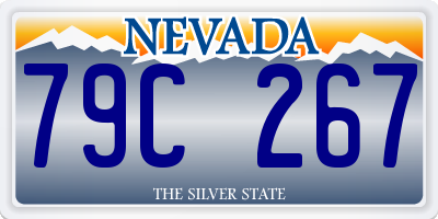 NV license plate 79C267