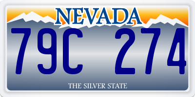 NV license plate 79C274