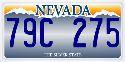 NV license plate 79C275