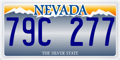 NV license plate 79C277