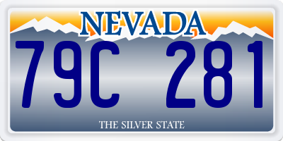 NV license plate 79C281