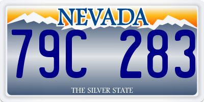 NV license plate 79C283