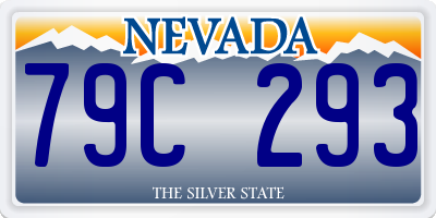 NV license plate 79C293