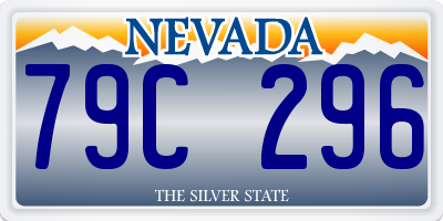 NV license plate 79C296