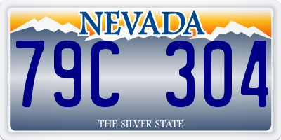 NV license plate 79C304