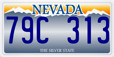 NV license plate 79C313