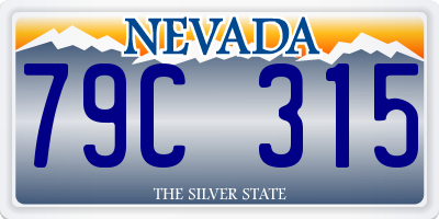 NV license plate 79C315