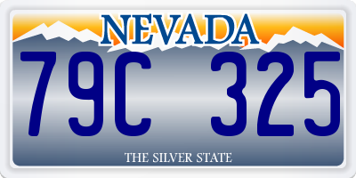 NV license plate 79C325