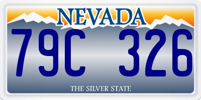 NV license plate 79C326