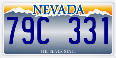 NV license plate 79C331