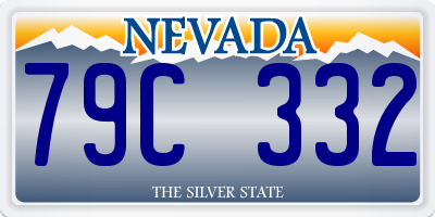 NV license plate 79C332