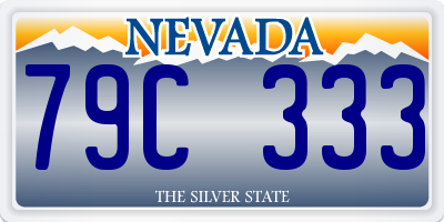 NV license plate 79C333