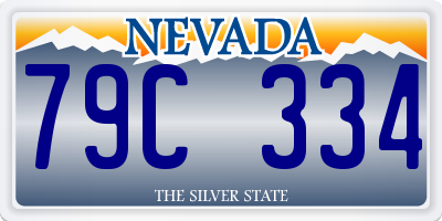 NV license plate 79C334